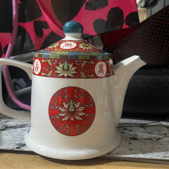 Vintage Chinese Ceremonial tea set marriage and longevity 7 pieces - Picture 8 of 12